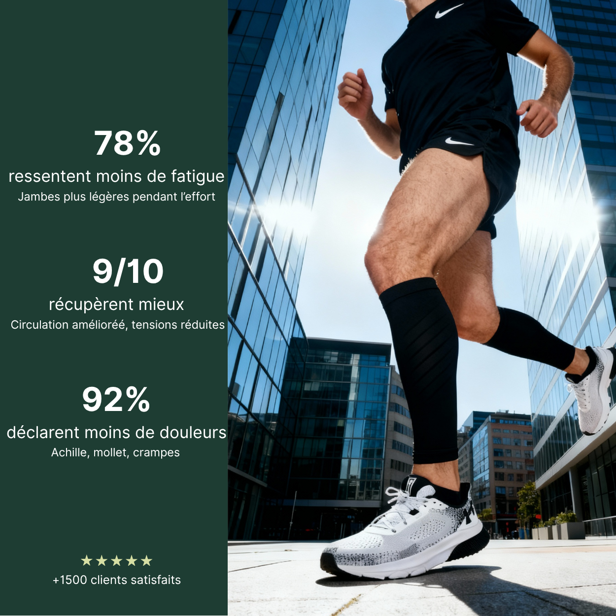 Manchon de Compression Mollet – Soulagement & Prévention