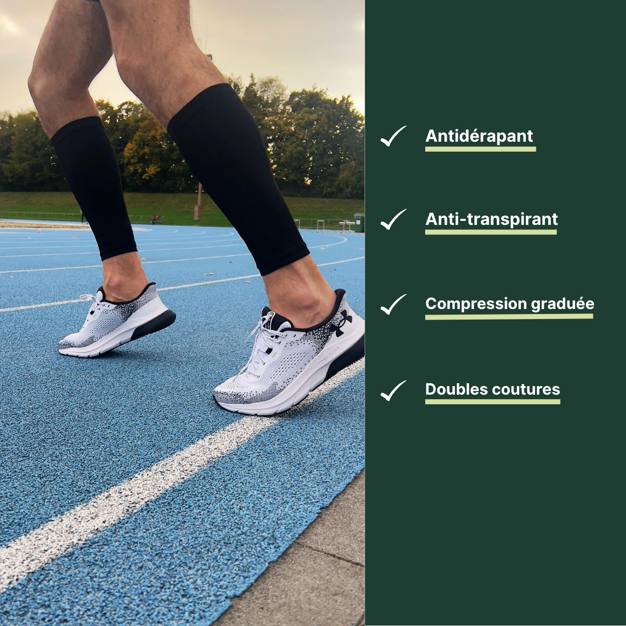 Manchon de Compression Mollet – Soulagement & Prévention